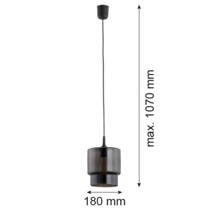 Argon 3270 - Luster na sajli NEWA 1xE27/15W/230V crna