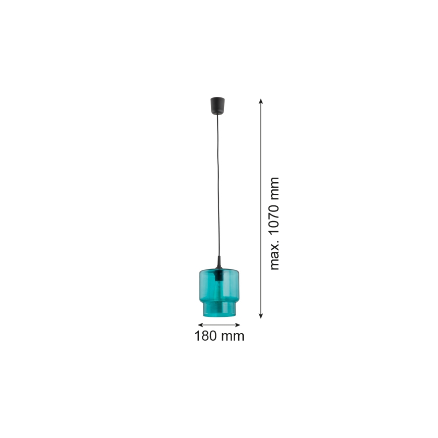 Argon 3271 - Luster na sajli NEWA 1xE27/15W/230V tirkizna