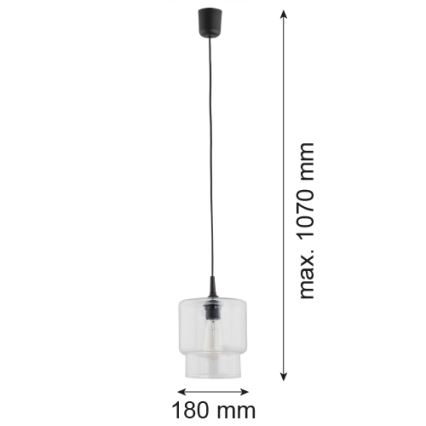 Argon 3275 - Luster na sajli NEWA 1xE27/15W/230V prozirna