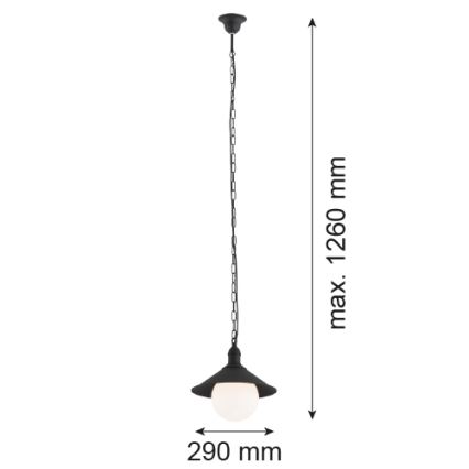 Argon 3285 - Vanjski luster ERBA BIS 1xE27/60W/230V