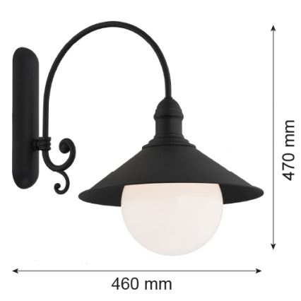 Argon 3286 - Zidna svjetiljka ERBA BIS 1xE27/60W/230V