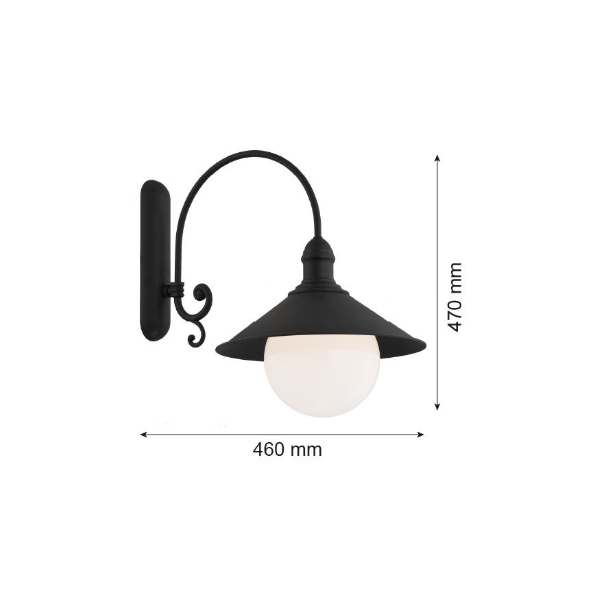 Argon 3286 - Zidna svjetiljka ERBA BIS 1xE27/60W/230V
