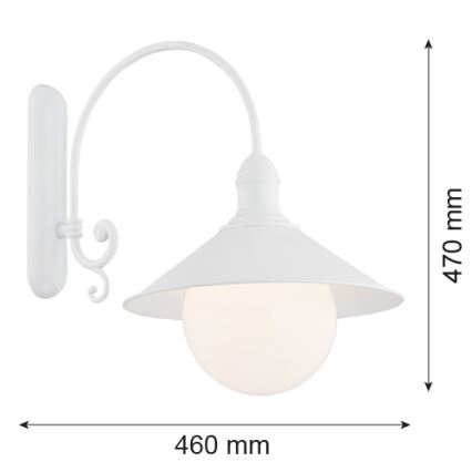 Argon 3297 - Zidna svjetiljka ERBA BIS 1xE27/60W/230V