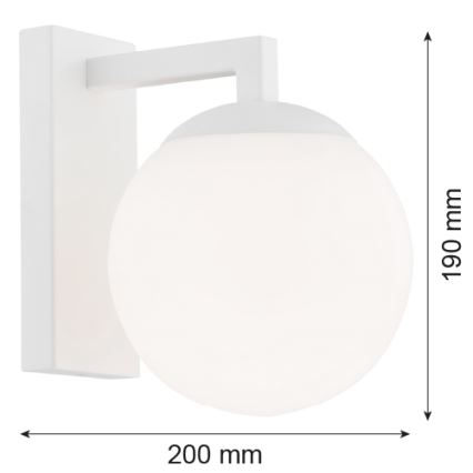 Argon 3733 - Zidna lampa ASPEN 1xE27/15W/230V bijela