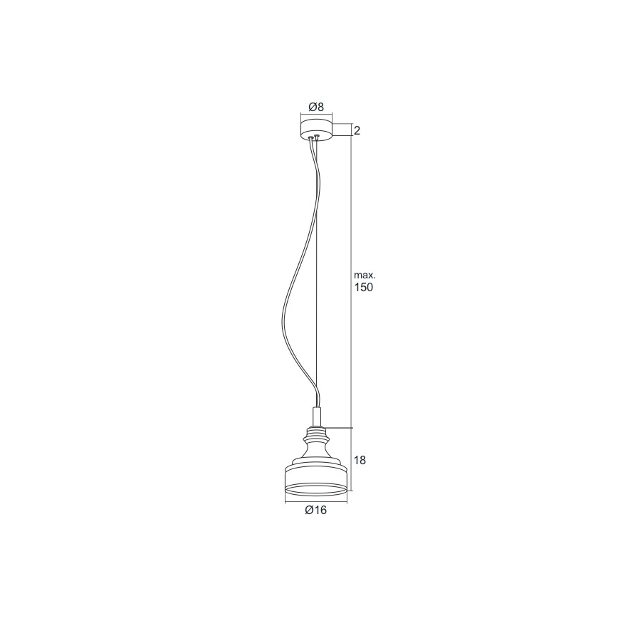 Argon 3795 - LED luster na sajli TULUZA LED/5W/230V