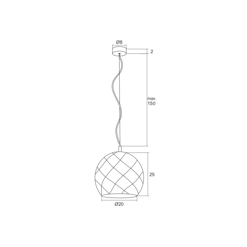 Argon 3801 - LED luster na sajli BELLUNO LED/8W/230V