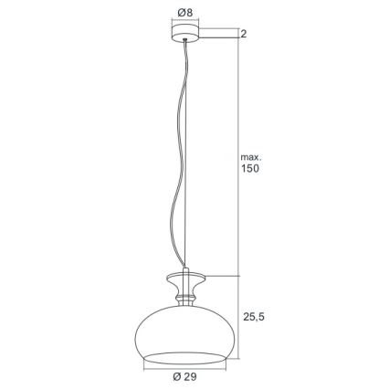 Argon 3805 - LED luster na sajli GROSSETO LED/8W/230V