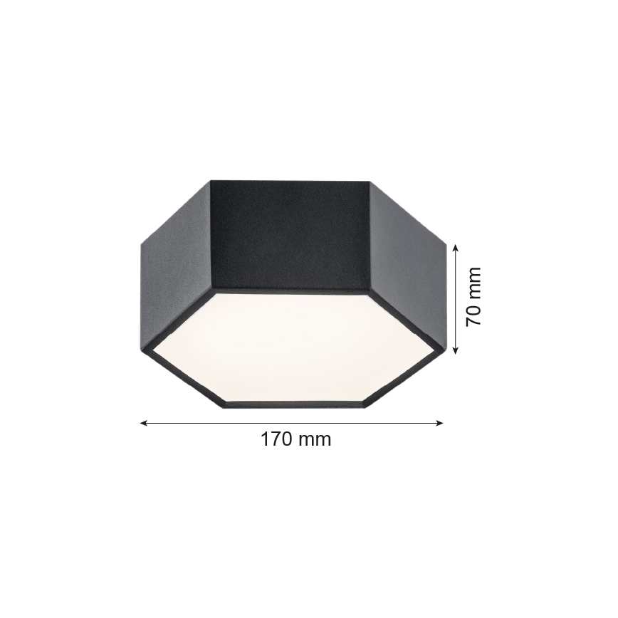 Argon 3824 - LED Stropna svjetiljka ARIZONA LED/9W/230V crna