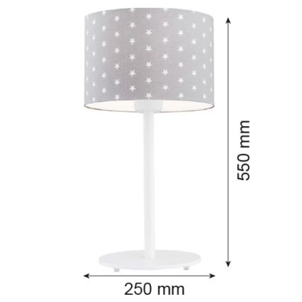 Argon 4126 - Stolna lampa MAGIC 1xE27/15W/230V siva/bijela