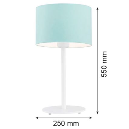 Argon 4127 - Stolna lampa MAGIC 1xE27/15W/230V tirkizna/bijela