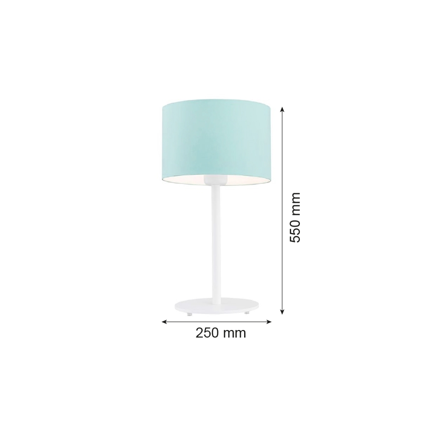 Argon 4127 - Stolna lampa MAGIC 1xE27/15W/230V tirkizna/bijela