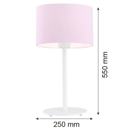 Argon 4128 - Stolna lampa MAGIC 1xE27/15W/230V ružičasta/bijela