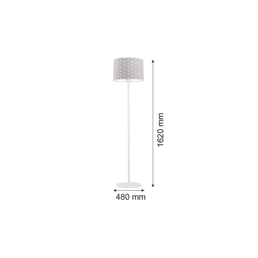 Argon 4130 - Podna lampa MAGIC 1xE27/15W/230V siva/bijela