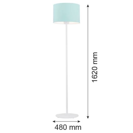 Argon 4131 - Podna lampa MAGIC 1xE27/15W/230V tirkizna/bijela