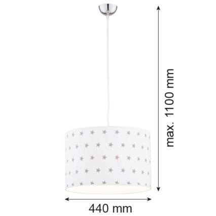 Argon 4133 - Luster na sajli MAGIC 1xE27/15W/230V bijela