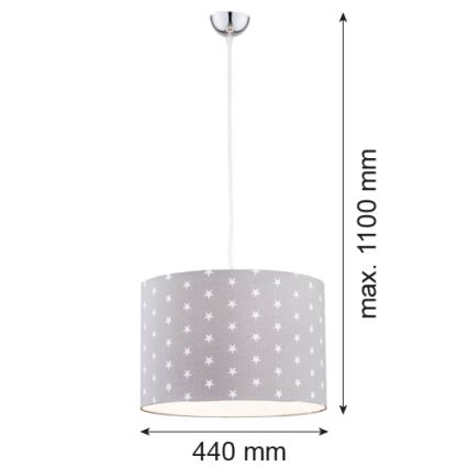 Argon 4134 - Luster na sajli MAGIC 1xE27/15W/230V siva/bijela
