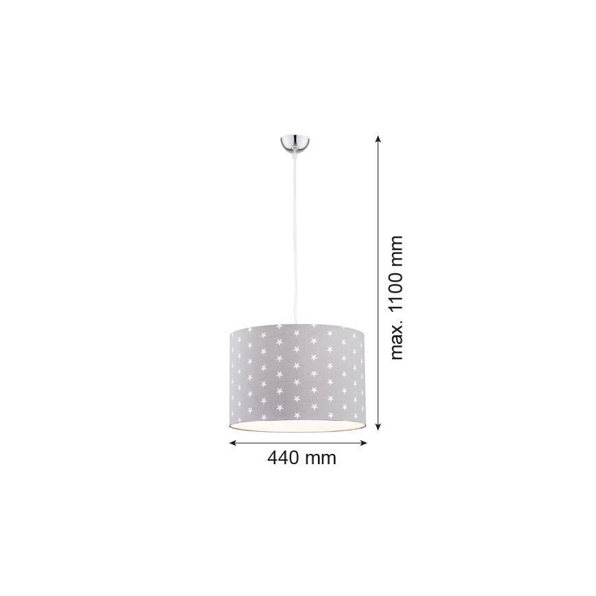 Argon 4134 - Luster na sajli MAGIC 1xE27/15W/230V siva/bijela