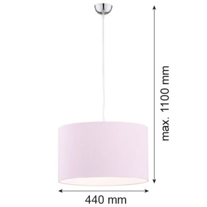 Argon 4136 - Luster na sajli MAGIC 1xE27/15W/230V ružičasta