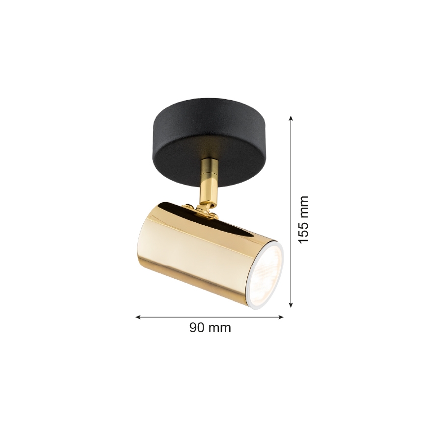 Argon 4208 - Stropni reflektor LAGOS 1xGU10/5W/230V mesing/crna