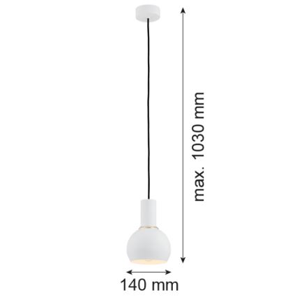 Argon 4215 - Luster na sajli SINES 1xE27/15W/230V pr. 14 cm bijela