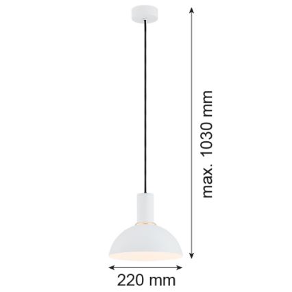 Argon 4220 - Luster na sajli SINES 1xE27/15W/230V pr. 28 cm bijela