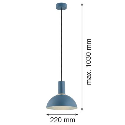 Argon 4221 - Luster na užetu SINES 1xE27/15W/230V promjer 28 cm plava