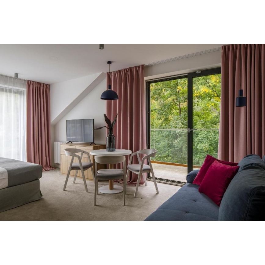 Argon 4222 - Luster na užetu SINES 1xE27/15W/230V promjer 28 cm crna