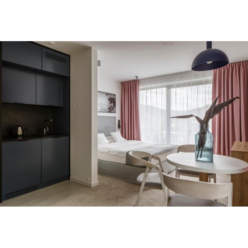 Argon 4222 - Luster na užetu SINES 1xE27/15W/230V promjer 28 cm crna