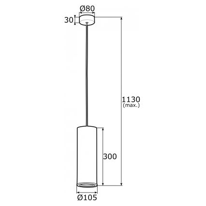 Argon 4246 - Luster na sajli LINEA 1xE27/15W/230V mesing/crna