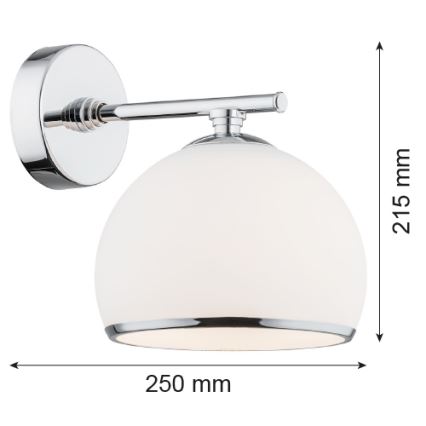 Argon 4254 - Zidna svjetiljka MARBELLA 1xE27/15W/230V sjajni krom