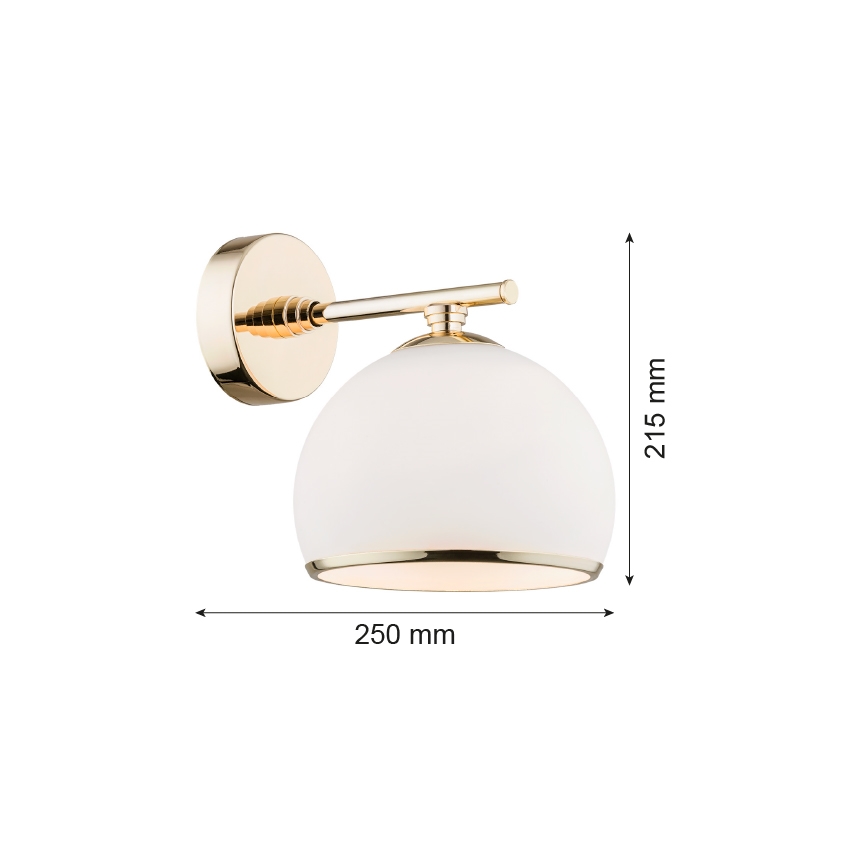 Argon 4255 - Zidna svjetiljka MARBELLA 1xE27/15W/230V mesing