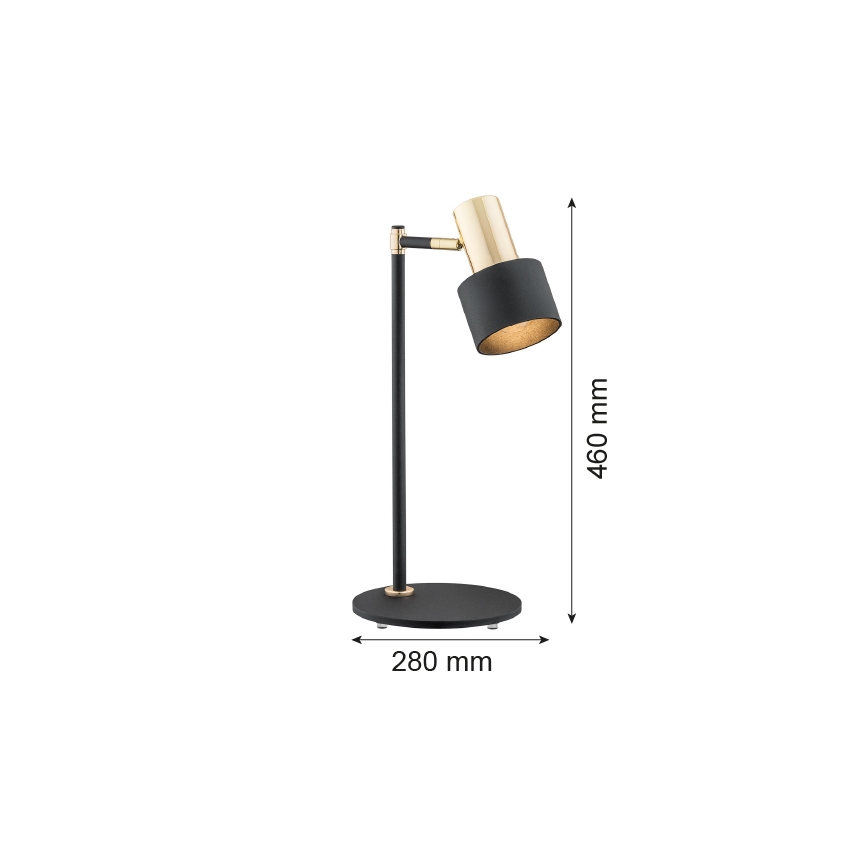 Argon 4257 - Stolna lampa DORIA 1xE27/15W/230V crna/mesing
