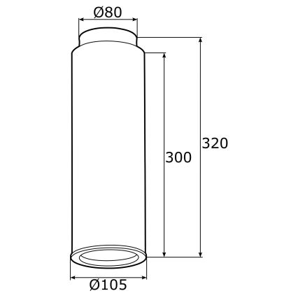 Argon 4281 - Reflektorska svjetiljka LINEA 1xE27/15W/230V mesing/crna