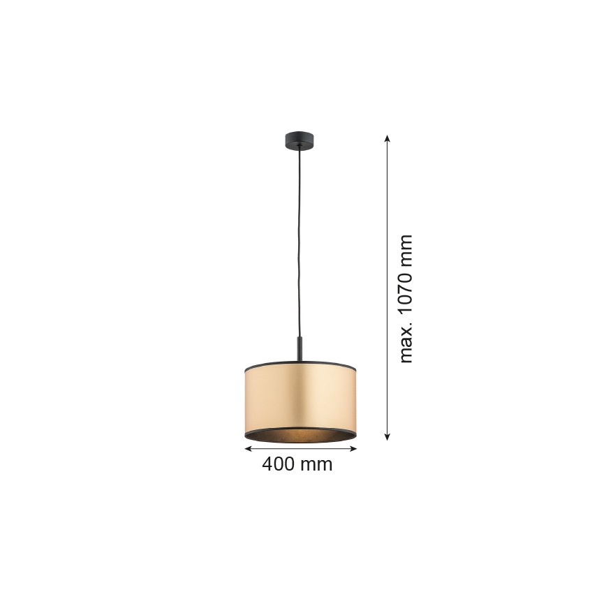 Argon 4291 - Luster na sajli KARIN 1xE27/15W/230V mesing/crna