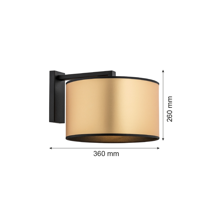 Argon 4295 - Zidna lampa KARIN 1xE27/15W/230V mesing/crna