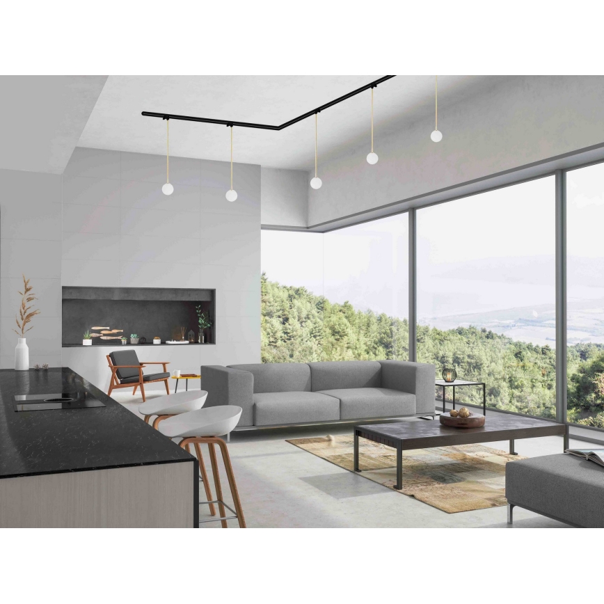 Argon 4308 - Luster na šipci za tračni sustav BANG 1xG9/6W/230V mesing
