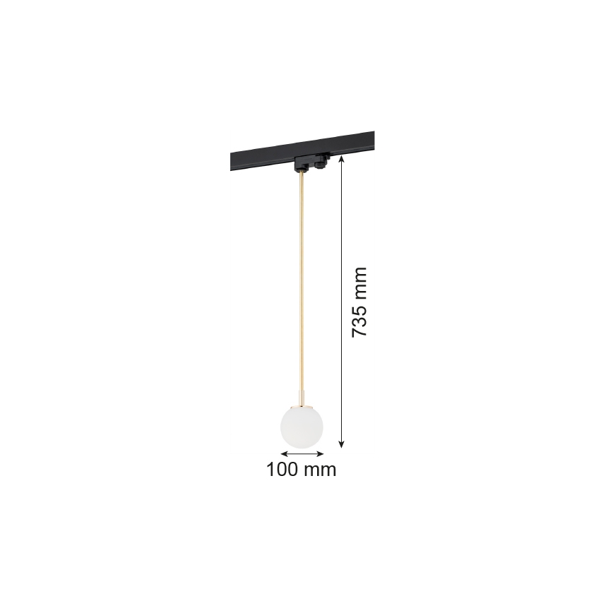 Argon 4308 - Luster na šipci za tračni sustav BANG 1xG9/6W/230V mesing