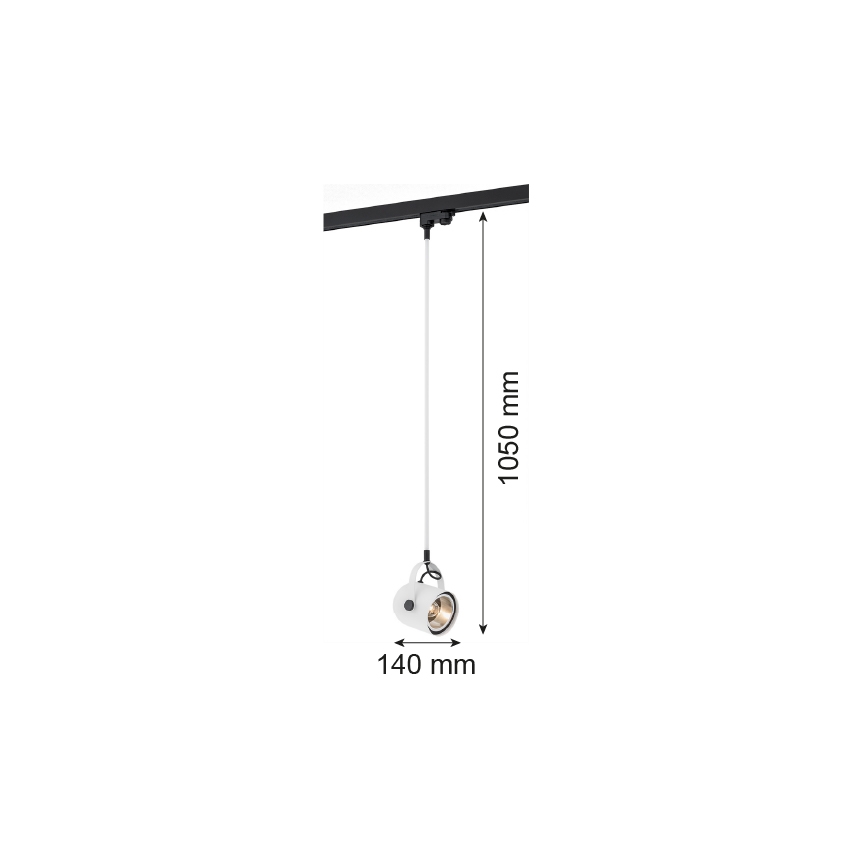Argon 4312 - Luster za tračni sustav NET 1xE27/15W/230V bijela