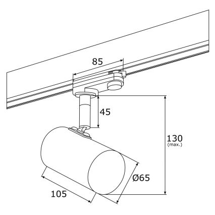 Argon 4323 - LED Reflektorska svjetiljka za tračni sustav HAGA LED/9W/230V zlatna