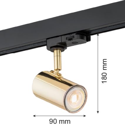 Argon 4328 - Reflektorska svjetiljka za tračni sustav HORTA 1xGU10/5W/230V mesing