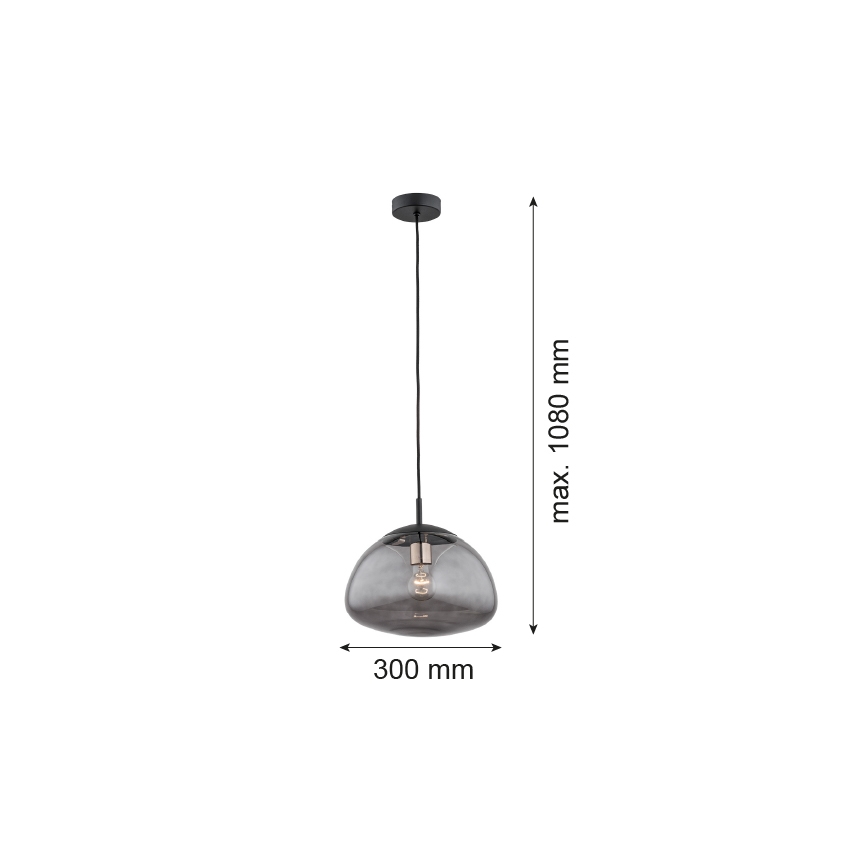Argon 4334 - Luster na sajli TRINI 1xE27/15W/230V crna