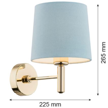 Argon 4347 - Zidna svjetiljka PONTE 1xE27/15W/230V siva/mesing