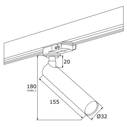 Argon 4353 - LED Reflektorska svjetiljka za tračni sustav  ELBRUS LED/4,5W/230V bijela