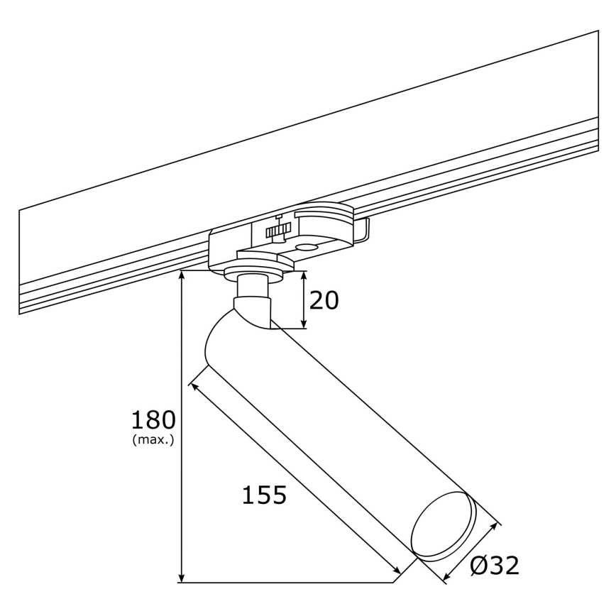 Argon 4353 - LED Reflektorska svjetiljka za tračni sustav  ELBRUS LED/4,5W/230V bijela