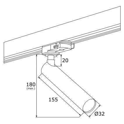 Argon 4355 - LED Reflektorska svjetiljka za tračni sustav ELBRUS LED/4,5W/230V crna