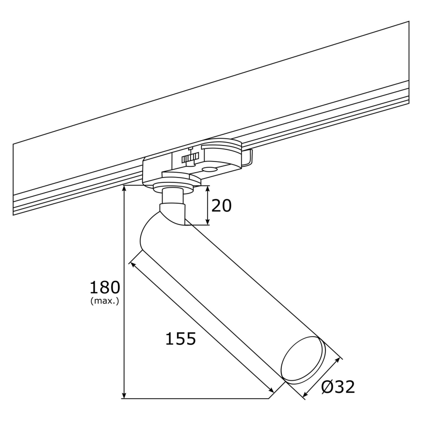 Argon 4355 - LED Reflektorska svjetiljka za tračni sustav ELBRUS LED/4,5W/230V crna