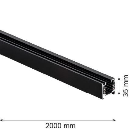 Argon 4380 - Tračni sustav 2 m crna