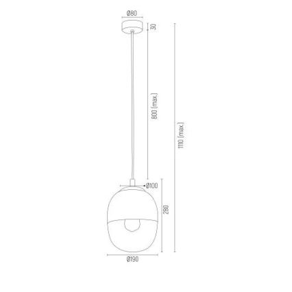 Argon 4675 - Luster na sajli BALTIMORE 1xE27/15W/230V zlatna