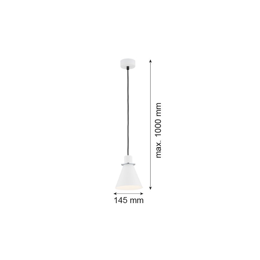 Argon 4681 - Luster na sajli BEVERLY 1xE27/15W/230V bijela/sjajni krom