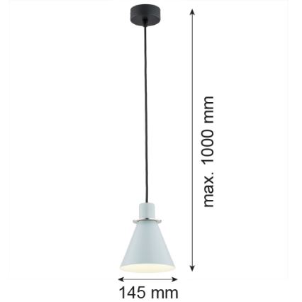 Argon 4683 - Luster na sajli BEVERLY 1xE27/15W/230V plava/sjajni krom